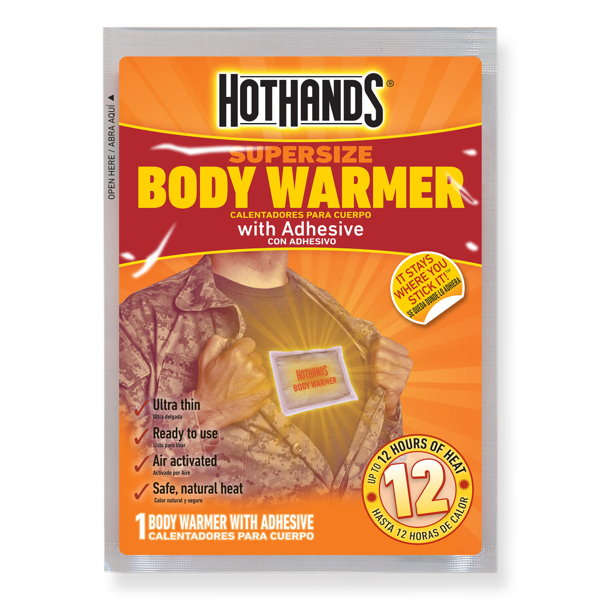 HotHands Body Warmers With Adhesive - Long Lasting