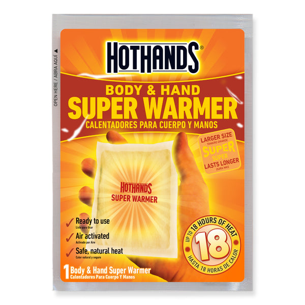 HotHands HH-1 Body & Hand SUPER Warmers (18 Hour Warmers) Box With 40  Warmers